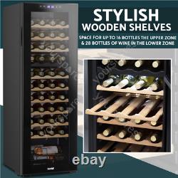 Sealey Baridi 44 Bottle Dual Zone Wine Cooler, Fridge with Digital Touch Screen