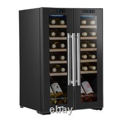 Sealey DH97 Baridi 24 Bottle Dual Zone Wine Cooler, Fridge, Touch Screen, LED Li