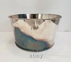 Silver Plate Wine / Bottle / Party Ice Bucket Cooler Large 13x14 Monogram