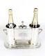 Silver Plated 2 Bottle Wine Cooler Ice Bucket