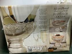 Silver plate Champagne Wine Cooler 5 Bottles Or Punch Bowl with ladel Ornate BS