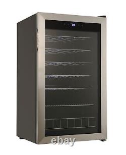 Smad 33 Bottles Wine Fridge Cooler Glass Door Stainless Steel 95L Under-Counter