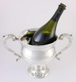 Sports Trophy Woolwich Athletic Club Lawn Tennis 1920. Silver Wine Bottle Cooler