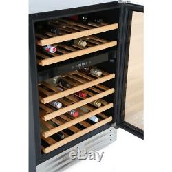 Stoves 600blkwc 46 bottle build-in/free standing wine cooler stainless 444440919