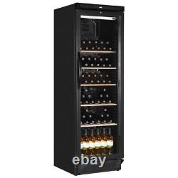 TEFCOLD SC381W BLACK GLASS DOOR WINE FRIDGE DRINK BOTTLE COOLER inc DELIVERY