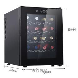 Thermoelectric Wine Cooler Mini Frige Display LED Light 20 Bottle Glass Door UK