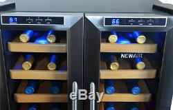 Thermoelectric Wine Coolers With Real Wood Shelves Holds & 32 Bottle Capacity