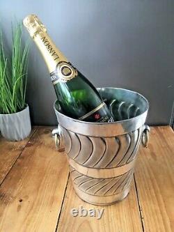 Top Quality Antique Meriden Quadruple Plated Ice Bucket Champagne Bottle Cooler