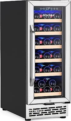 Upgrade Wine Cooler Refrigerator, 15 Inch 32 Bottle, Fast Cooling Low Noise and