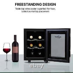 Urban Series Deluxe 6 Bottle Wine Cooler Thermoelectric Refrigerator with Digita