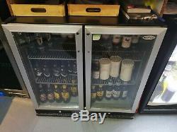 Used Commercial Double 2 Door Bar Bottle Display Cooler Fridge Chiller Beer Wine