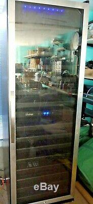 VINOTEMP NT1117Y wine cooler, fridge, touch control, dual zones, 155 bottles