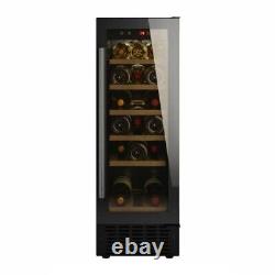 Viceroy WRWC30BK 18-Bottle Single Zone Undercounter Wine Cooler Black Glass 30cm