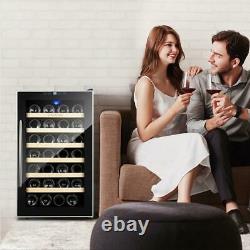 Vinocave Stainless Steel Freestanding Wine Refrigerator Cooler Fridge -28 Bottle