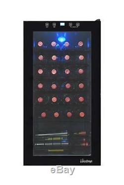 Vinotemp VT-28 TS 28 Bottle Wine Cooler with Touch Screen CEC, Black