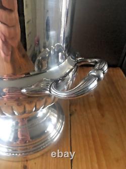 Vintage Silver Plated Reeded Urn Medici Champagne Wine Bottle Ice Bucket Cooler