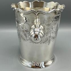 Vintage Silver Plated Wine Bottle Cooler Champagne Ice Bucket Handles EPNS