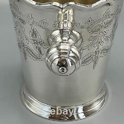 Vintage Silver Plated Wine Bottle Cooler Champagne Ice Bucket Handles EPNS