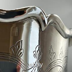 Vintage Silver Plated Wine Bottle Cooler Champagne Ice Bucket Handles EPNS