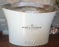 Vintage white, multi bottle MOET & CHANDON Champagne, wine cooler, ice bucket