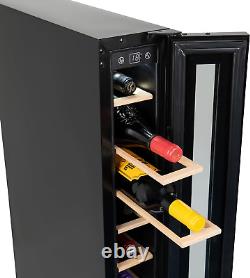 W15WCB 20L under Counter Wine Fridge/Wine Cooler with Space for 15 Bottles, 4 R