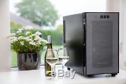 Wine Bottle Cooler Drink Chiller Cellar Rack Refrigerator Glass Door Bar Fridge
