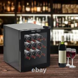 Wine Bottle Cooler Mini Bar Black Kitchen Rack Chiller For Drinks Storage Fridge