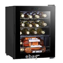 Wine Cooler 16 Bottle, Touch Controls & LED 430x560mm Black