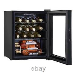 Wine Cooler 16 Bottle, Touch Controls & LED 430x560mm Black