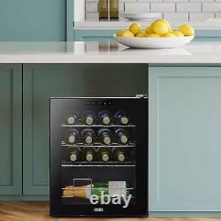 Wine Cooler 16 Bottle, Touch Controls & LED 430x560mm Black