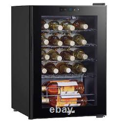 Wine Cooler 20 Bottle Fridge, Touch Controls & LED 430x640mm Black