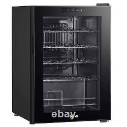 Wine Cooler 20 Bottle Fridge, Touch Controls & LED 430x640mm Black