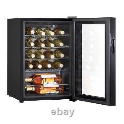 Wine Cooler 20 Bottle Fridge, Touch Controls & LED 430x640mm Black