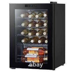 Wine Cooler 20 Bottle Fridge, Touch Controls & LED 430x640mm Black