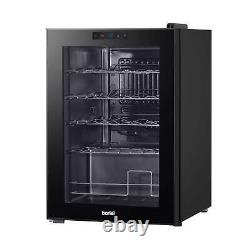 Wine Cooler 20 Bottle Fridge, Touch Controls & LED 430x640mm Black