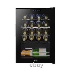 Wine Cooler 20 Bottle Fridge, Touch Controls & LED 430x640mm Black