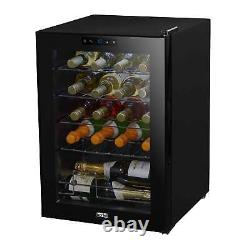 Wine Cooler 20 Bottle Fridge, Touch Controls & LED 430x640mm Black