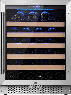 Wine Cooler, 24 Inch Wine Fridge 52 Bottle Wine Refrigerator with Professional Co