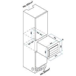 Wine Cooler 28 Bottle, 60cm, Built-In with Beech Wood Shelves Black