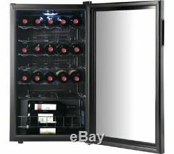 Wine Cooler 34 Bottles Drinks Chiller Refrigerator Commercial Bar Black Fridge