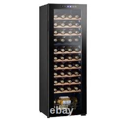 Wine Cooler 44 Bottle Dual Zone Fridge, Touch Screen, LED Black