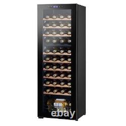 Wine Cooler 44 Bottle Dual Zone Fridge, Touch Screen, LED Black