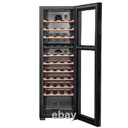 Wine Cooler 44 Bottle Dual Zone Fridge, Touch Screen, LED Black