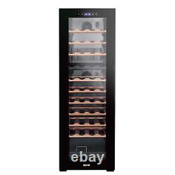 Wine Cooler 44 Bottle Dual Zone Fridge, Touch Screen, LED Black