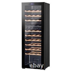 Wine Cooler 44 Bottle Dual Zone Fridge, Touch Screen, LED Black