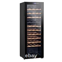 Wine Cooler 44 Bottle Dual Zone Fridge, Touch Screen, LED Black