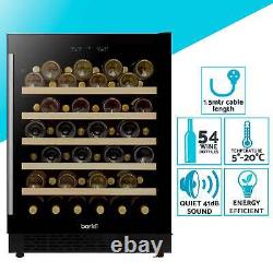 Wine Cooler 54 Bottle Fridge with Digital Touch Screen Controls Black