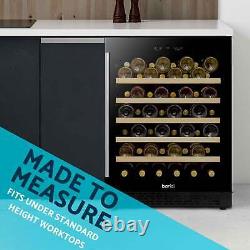 Wine Cooler 54 Bottle Fridge with Digital Touch Screen Controls Black