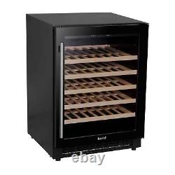 Wine Cooler 54 Bottle Fridge with Digital Touch Screen Controls Black