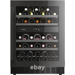 Wine Cooler Chiller Haier 44 Bottle Dual Zone LED Lighting HAKWBD60UK RRP £799